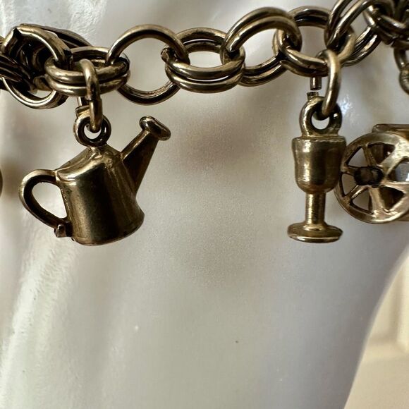 Silver tone charm bracelet - Picture 5 of 10